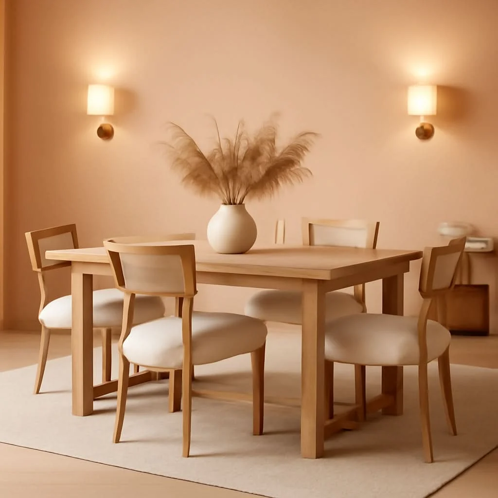 Reusable Beige Mid Century Rattan Dining Chairs Upholstered Prestigious