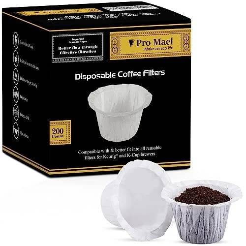 Fast 200 Disposable K Cup Paper Filters for Keurig 1.0 2.0 200 Count Versatile