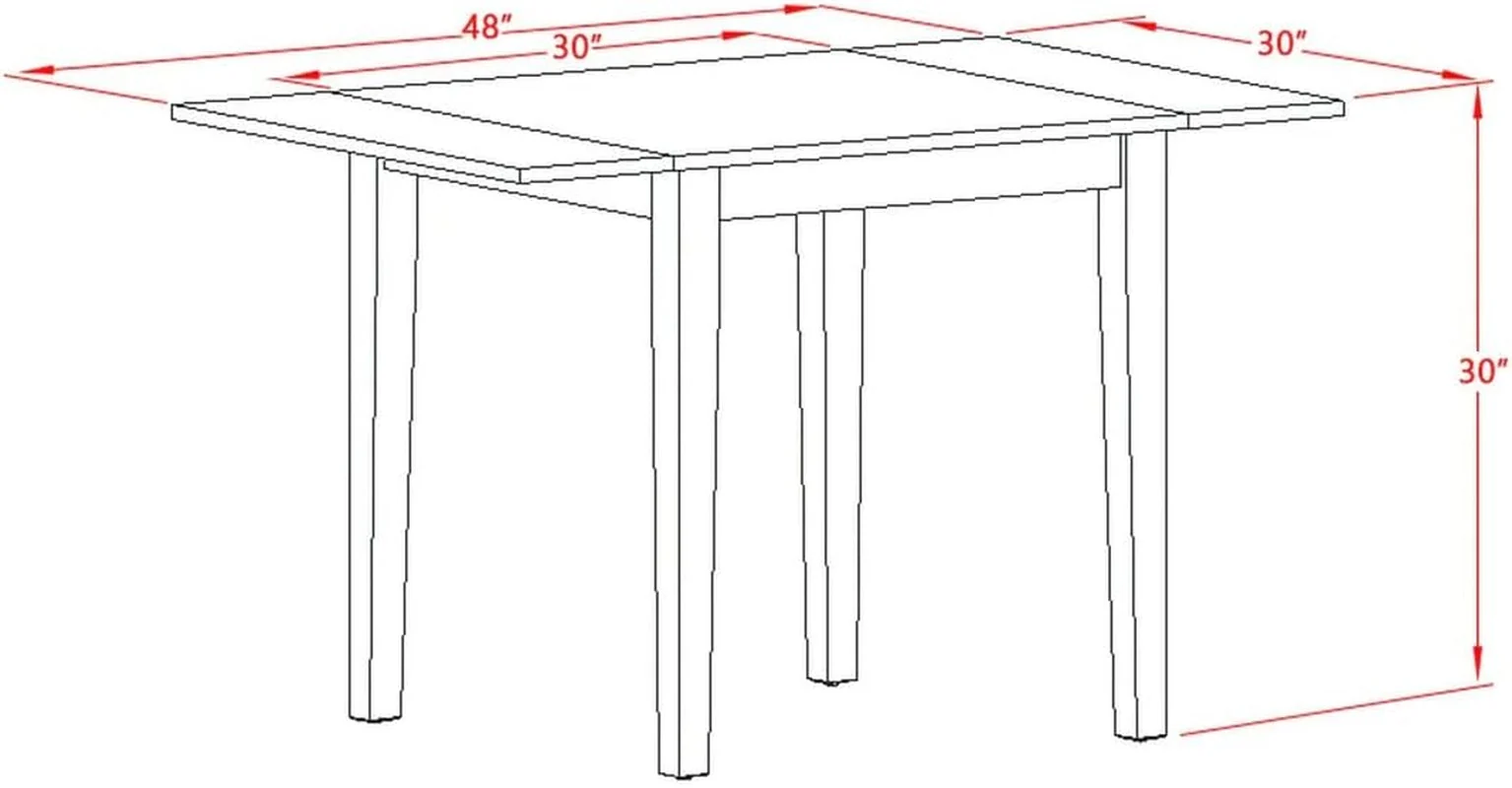 Crafted Norden Oak Extendable Dining Table 30X48 Rectangle Professional