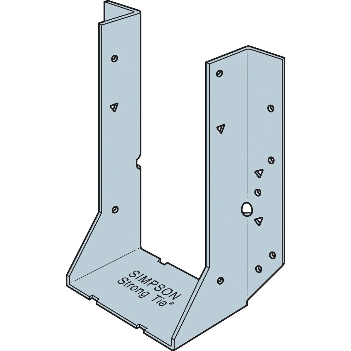 Natural Simpsong Strong-Tie ZMax 4 In.x 6 In. Joist Hanger Smooth