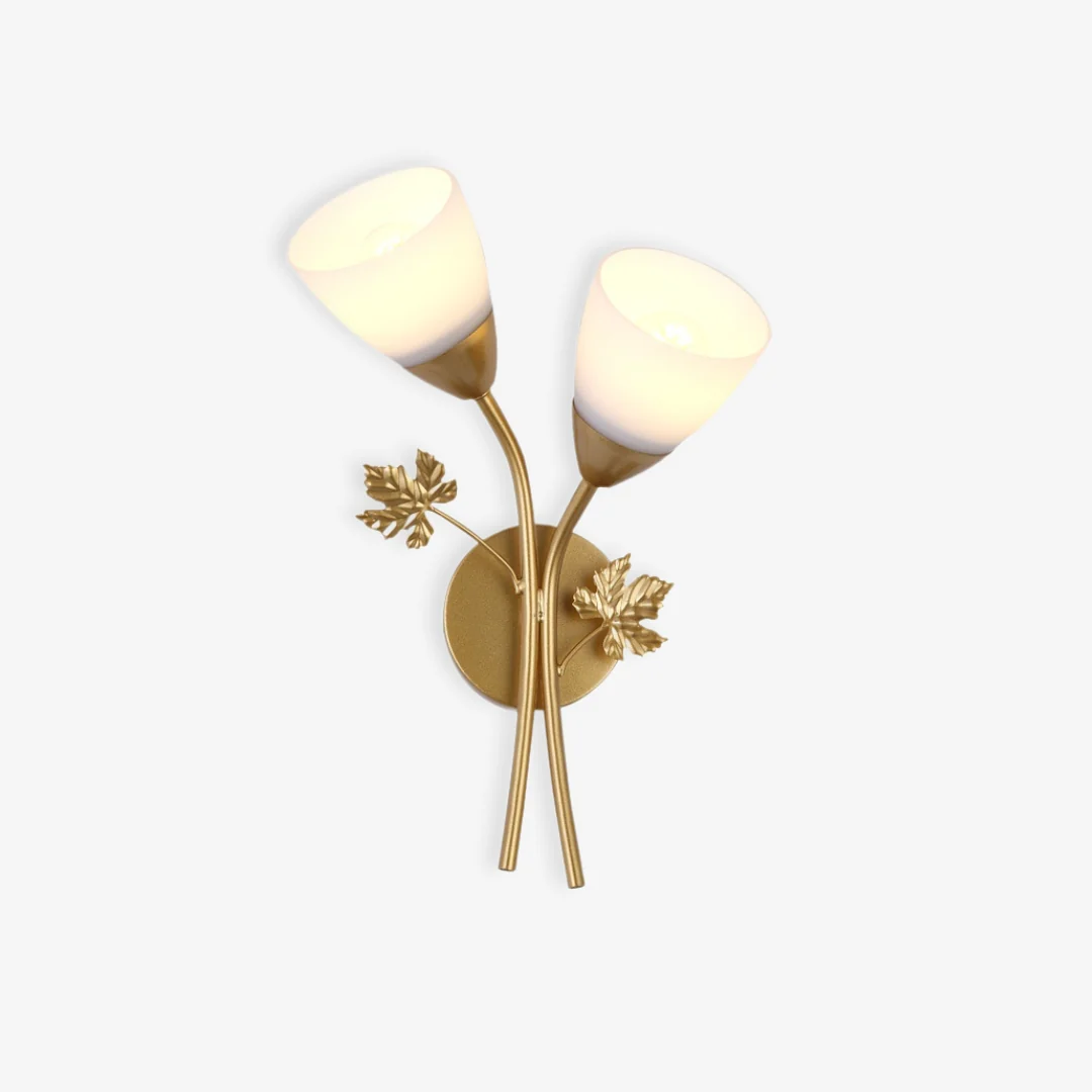 Environmentally Friendly Creative Flower Glass Wall Lamp Natural