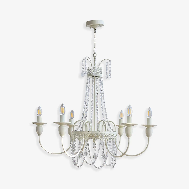 Responsible French Classic Candle Chandelier Soft