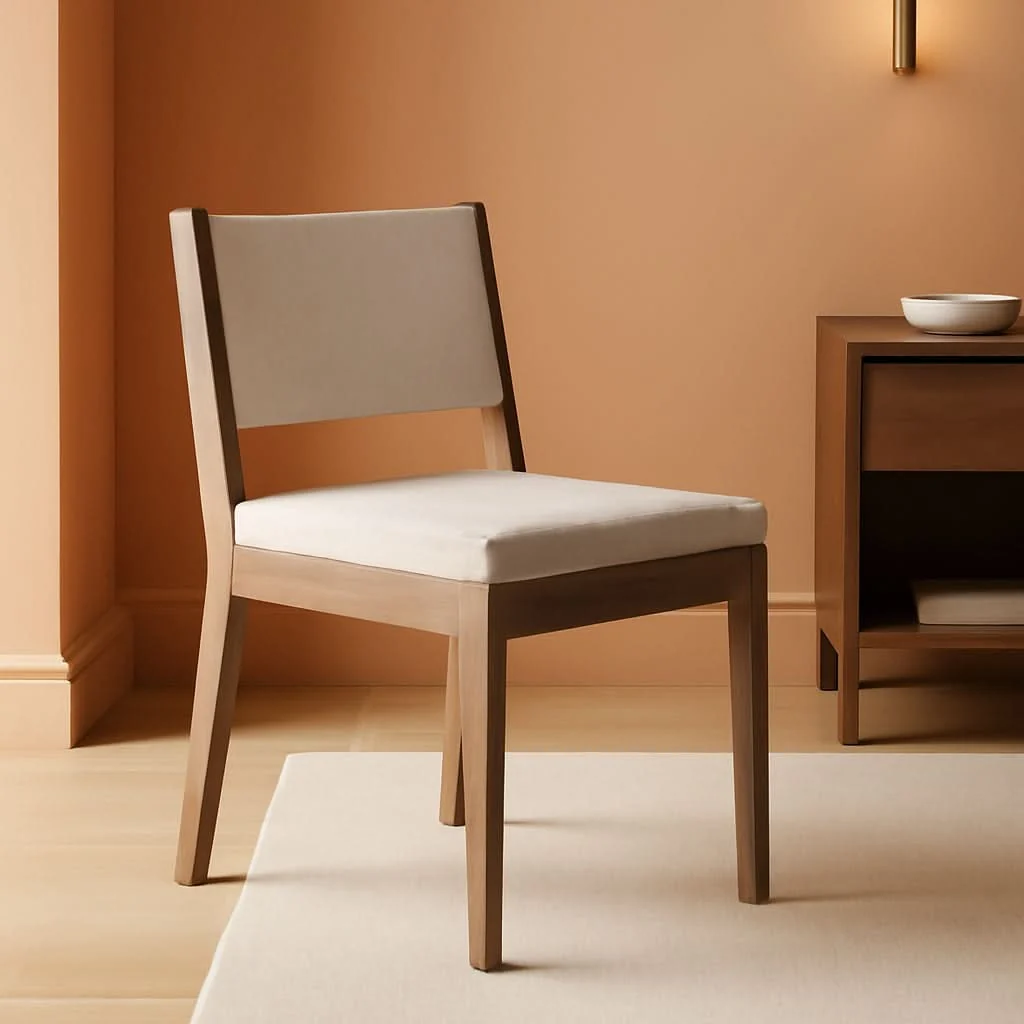 Lightweight Linus Upholstered Dining Chair With Rubberwood Legs Efficient