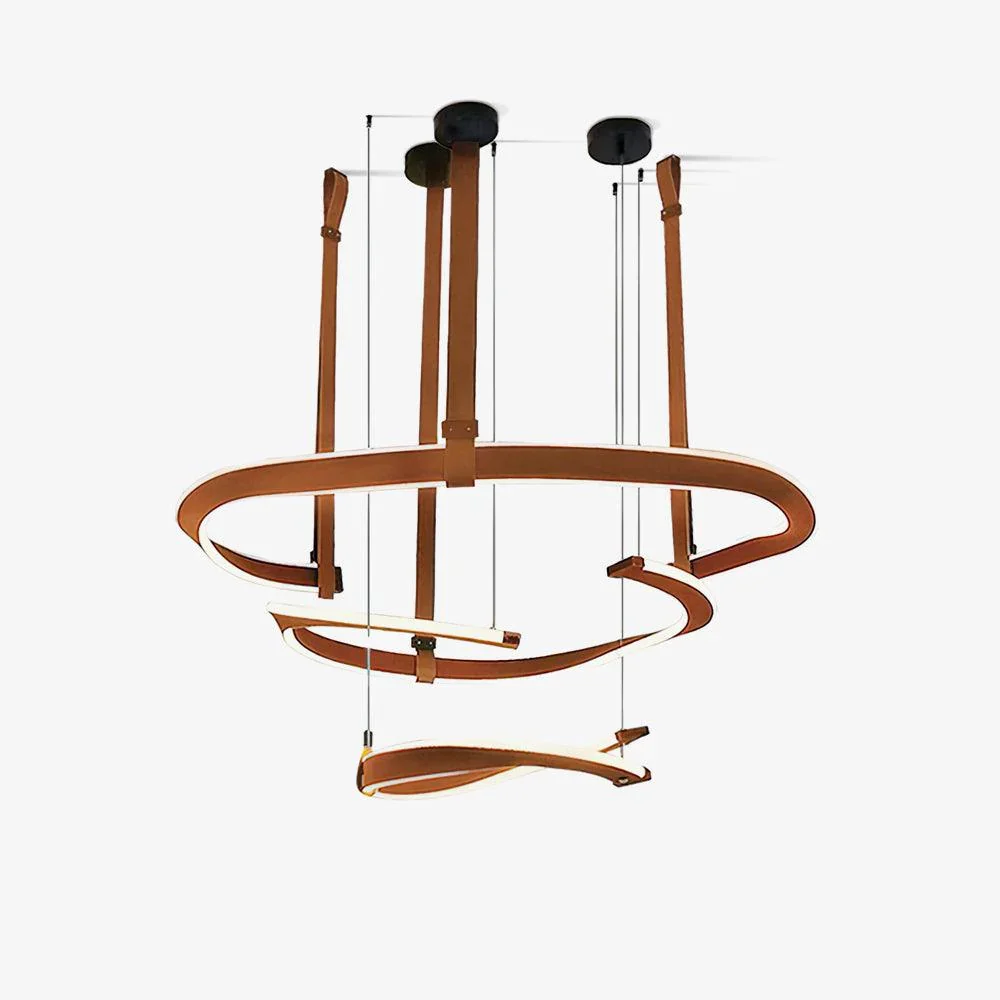 Green Leather Gladiatorial Chandelier Secure