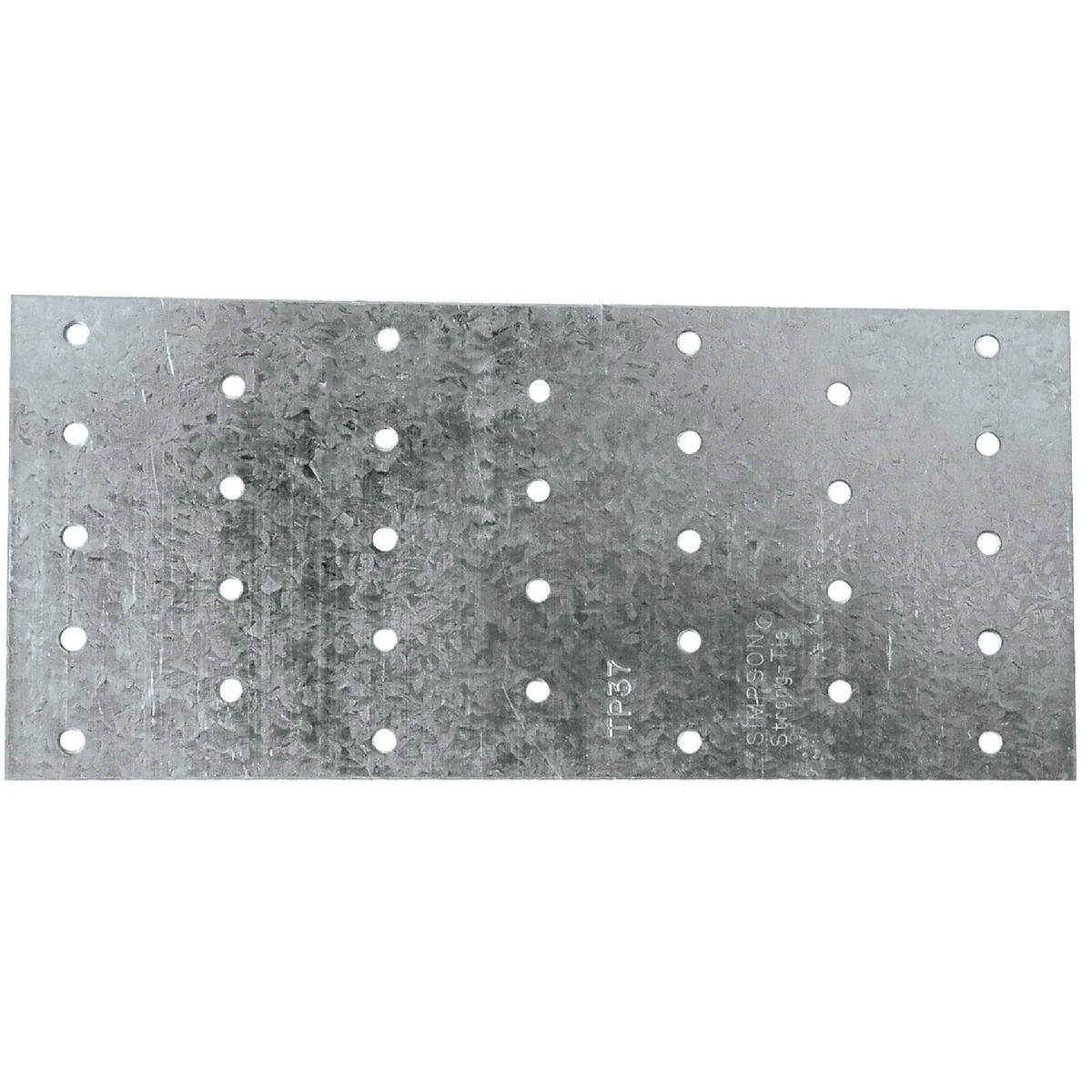 Lightweight Simpson Strong-Tie 3-1 8 in. W. x 7 in. L. Galvanized Steel 20 Gauge Tie Plate Fast