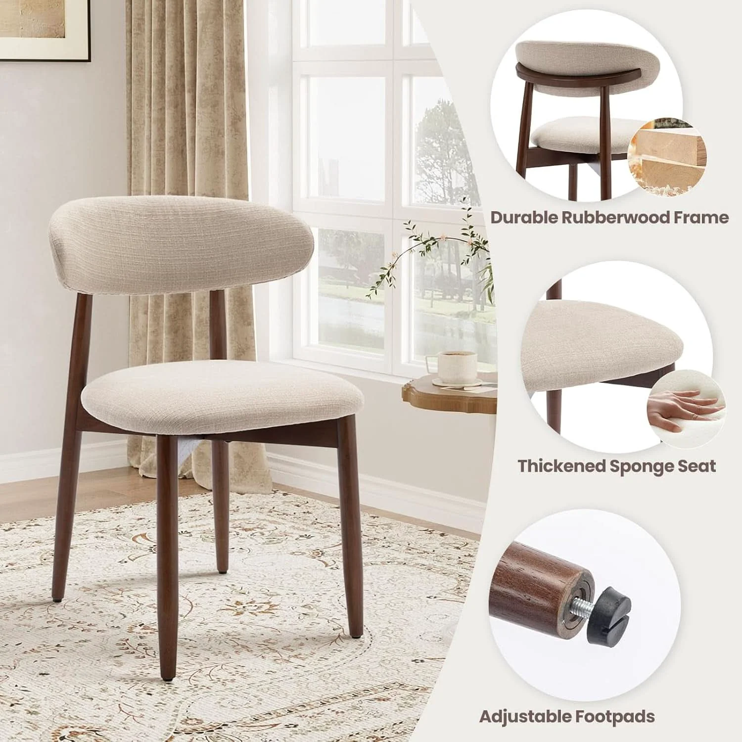 Sustainable 63Inch Industrial Dining Table Set With UpholsteredChairs Consistent