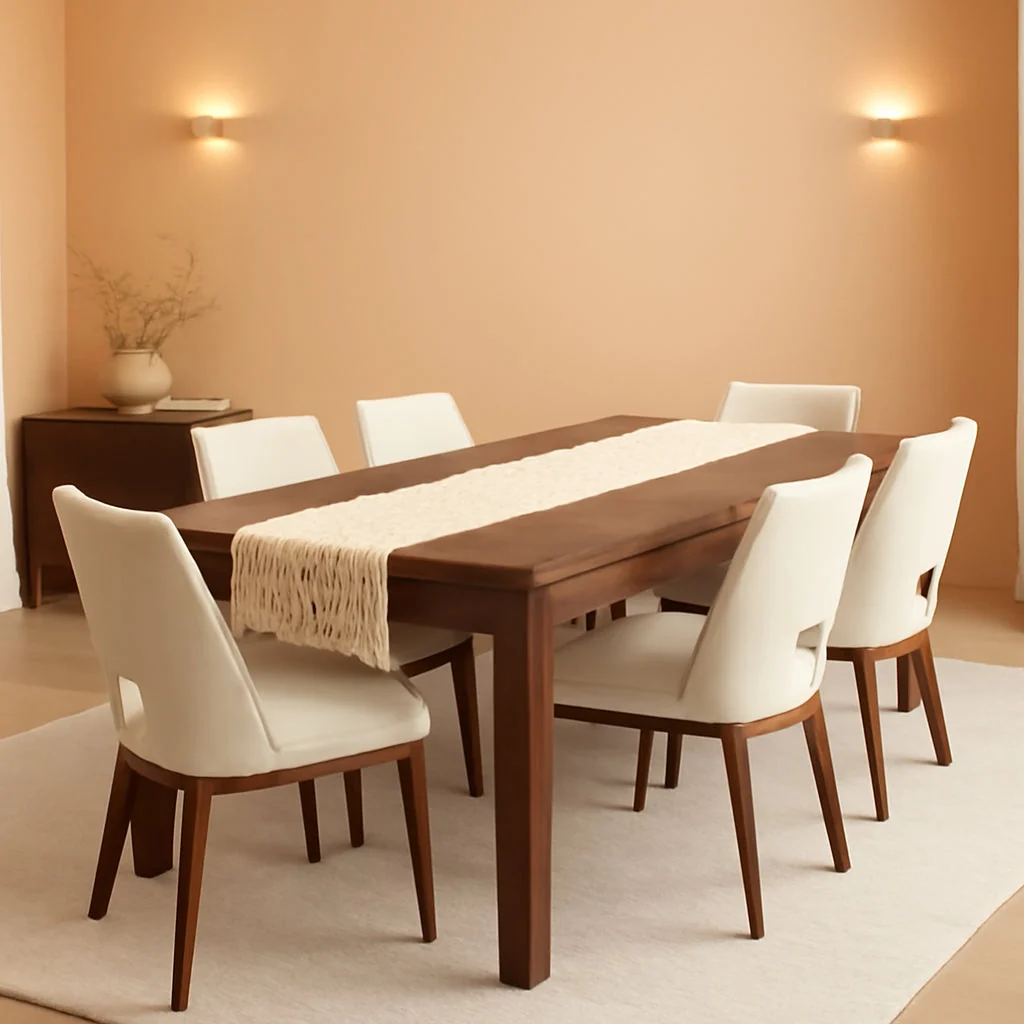 Exceptional Large Walnut Wood Rectangular Farmhouse Dining Table Elite