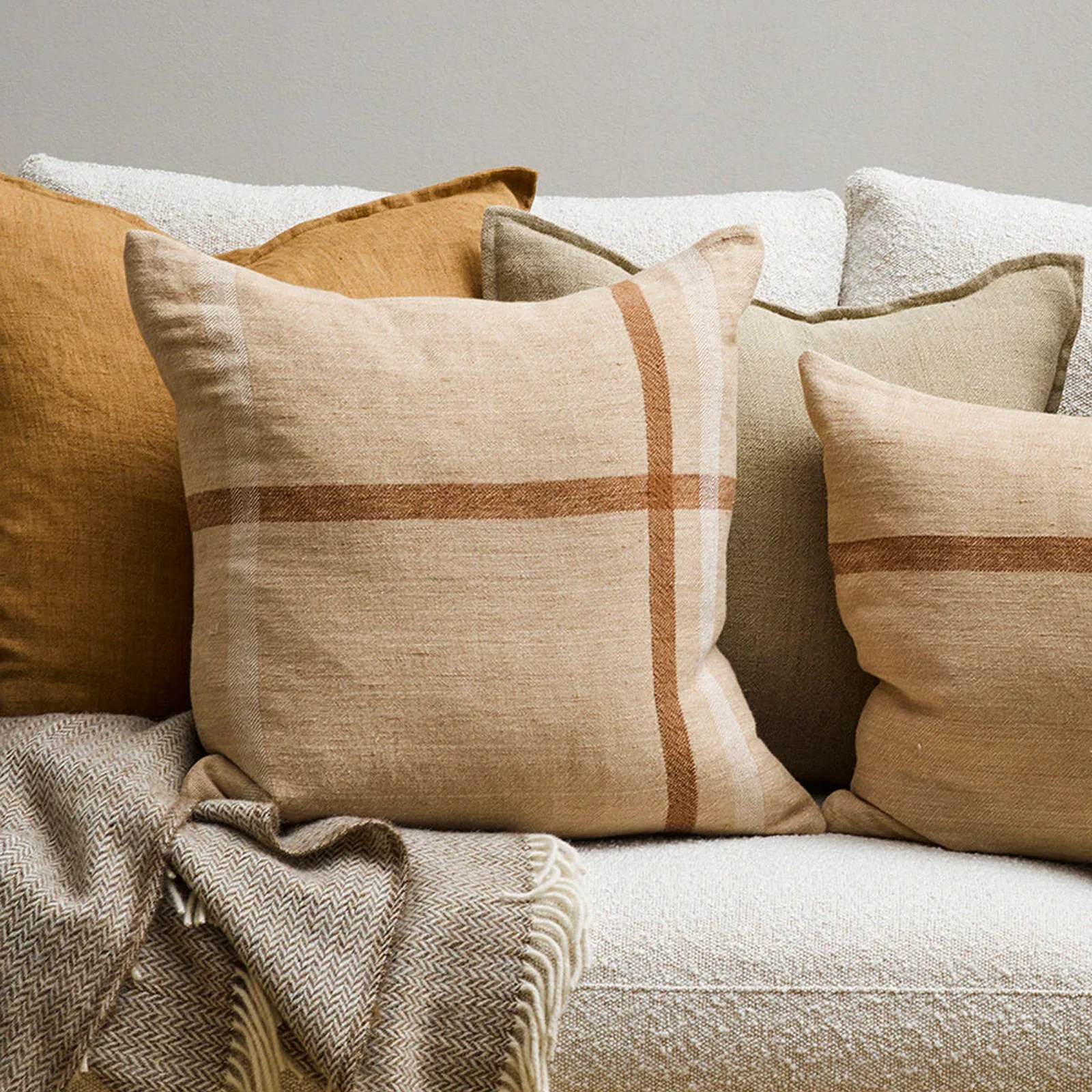 Advanced Keswick Cushion Taupe 50 x 50cm Solid