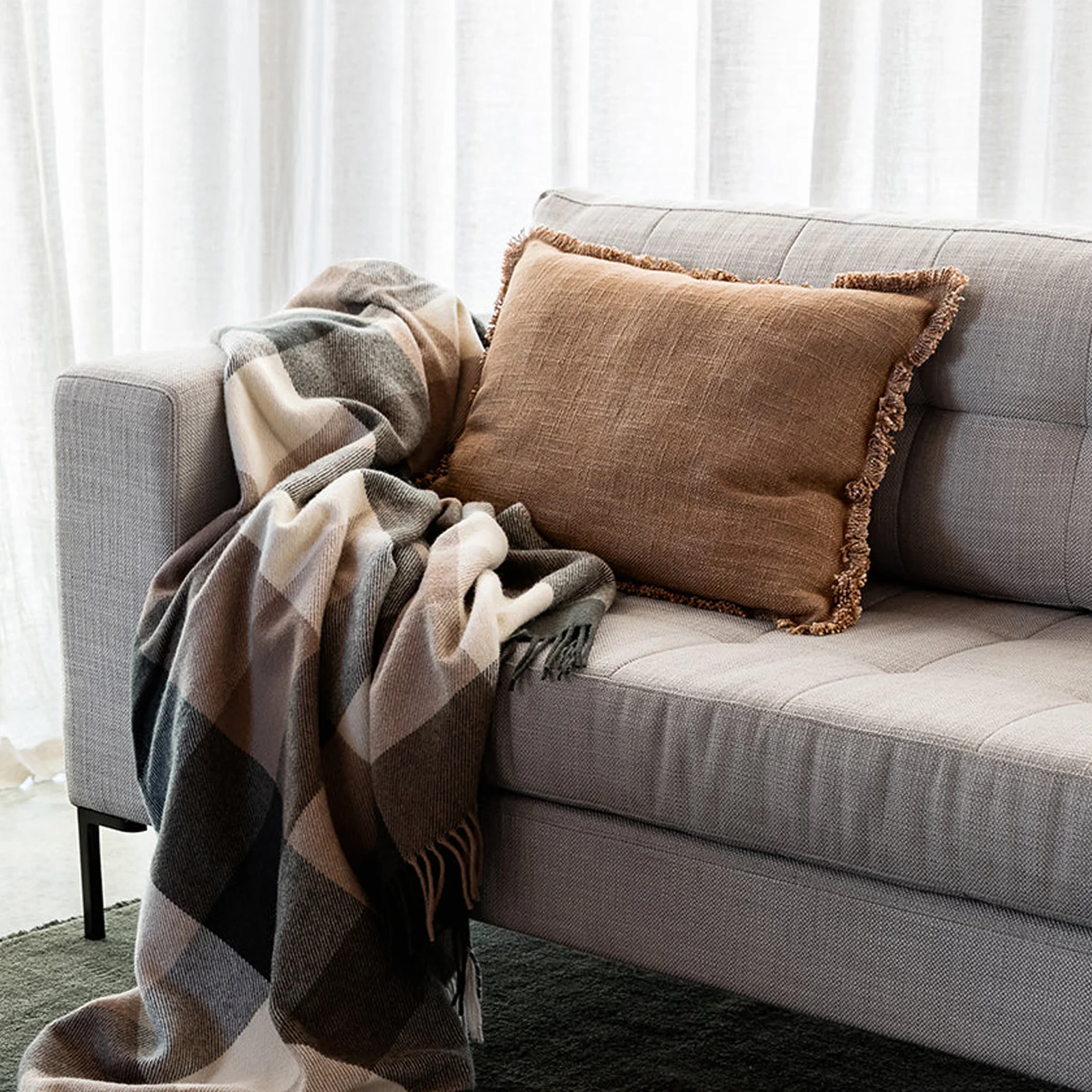 Fine Dover Cushion Tan 40 x 60cm Practical