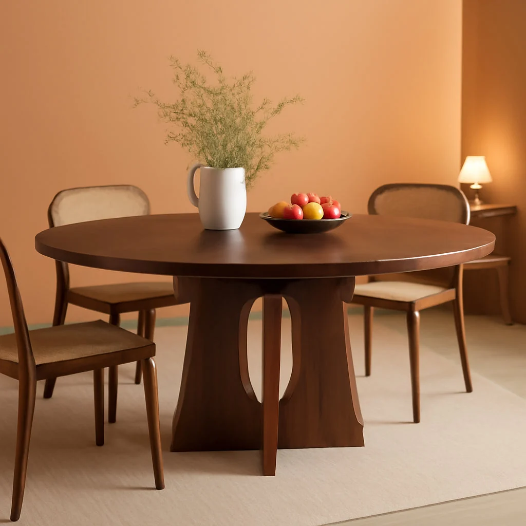 High-Grade Extendable Farmhouse Dining Table Dark Walnut Finish Exclusive
