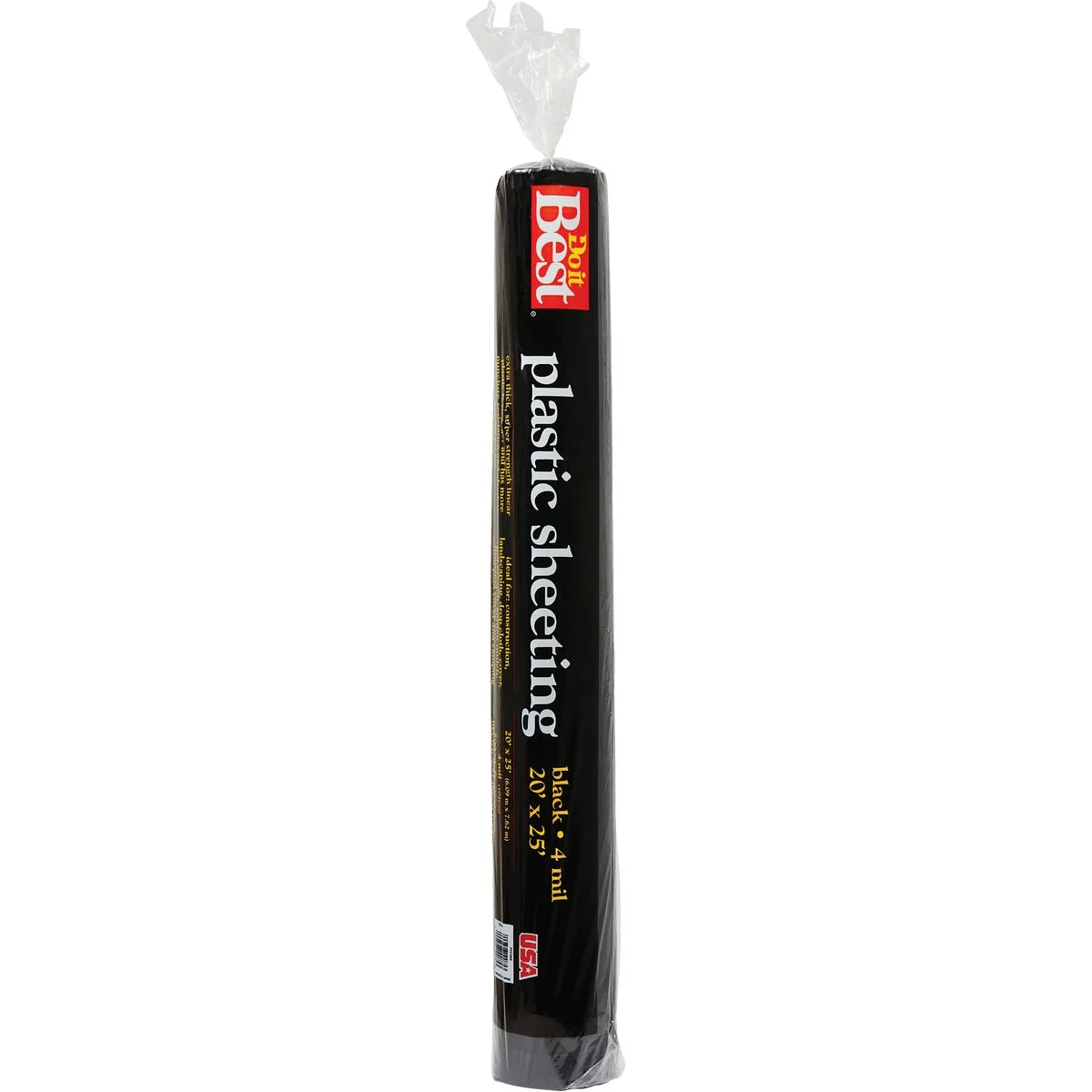 Flexible Do it 20 Ft. X 25 Ft. Black 4 Mil. Poly Film Sheeting Premium