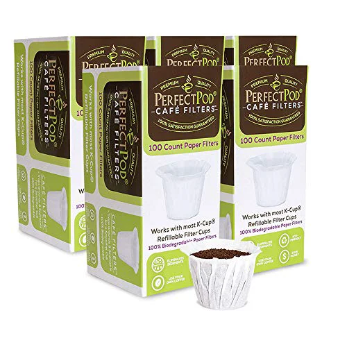 High-End Café Filters Paper Liners for Reusable K 500 Count Next-Generation