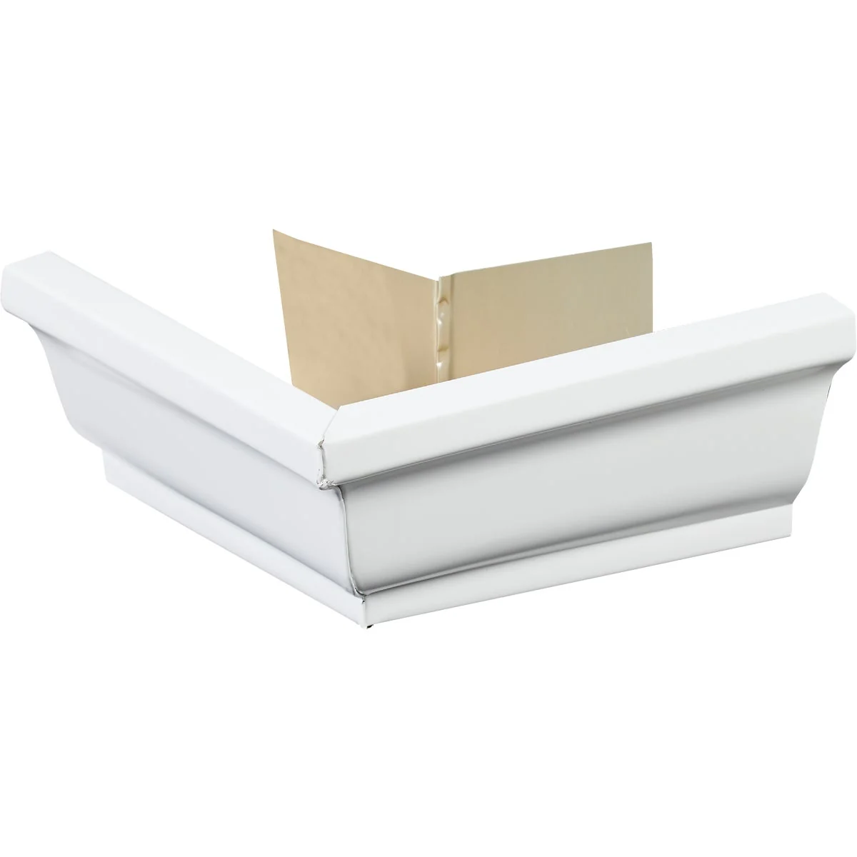 Exclusive Spectra Metals 5 In. Aluminum White Mitre Gutter Outside Corner Lightweight