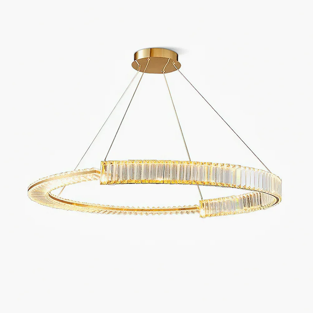 First-Class Intersecting Crystal Ring Chandelier Relaxed