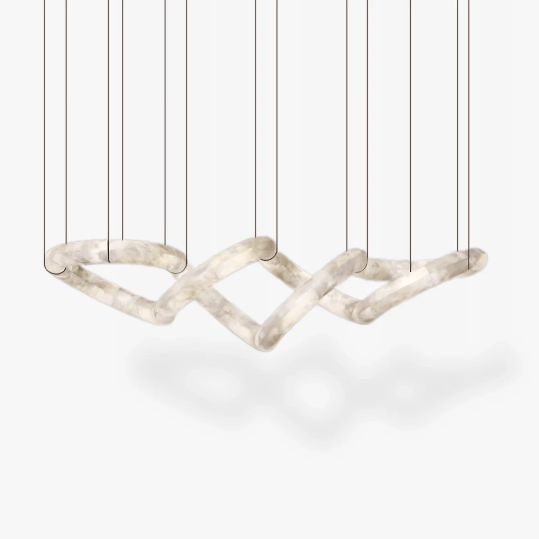 Excellent Infinite Glow Alabaster Chandelier Original Design