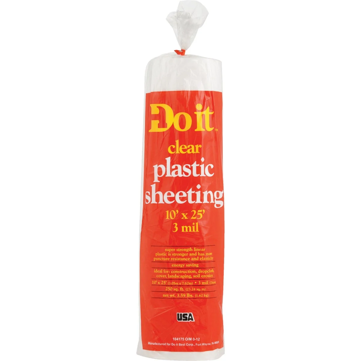 Green Do it 10 Ft. X 25 Ft. Clear 3 Mil. Poly Film Sheeting Flexible