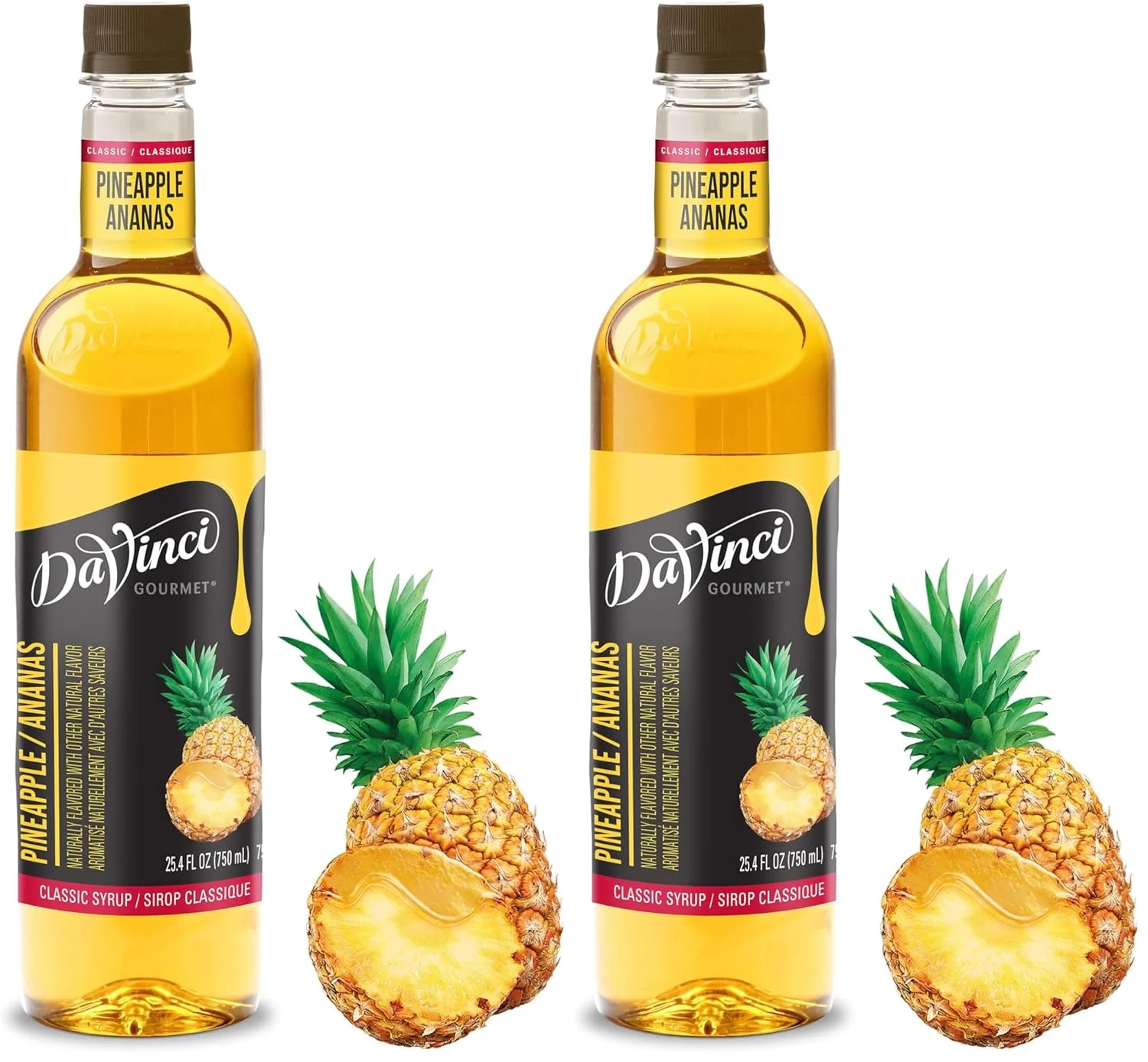 Healthy DaVinci Gourmet Classic Pineapple Syrup 25.4 Fl Oz Pack of 2 Selected