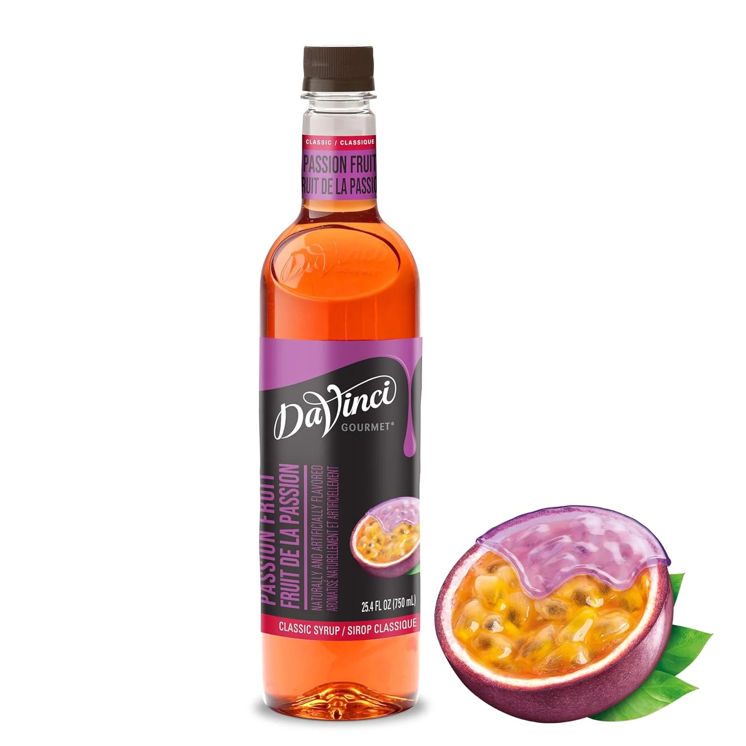 Reusable DaVinci Gourmet Classic Passion Fruit Syrup 25.4 Fluid Ounces Clean