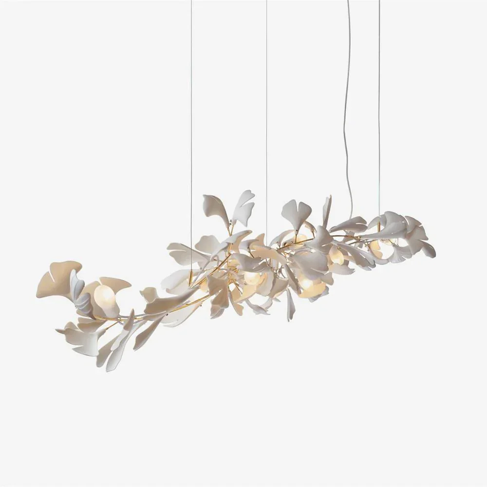 Healthy White Gingko Chandelier A Soft