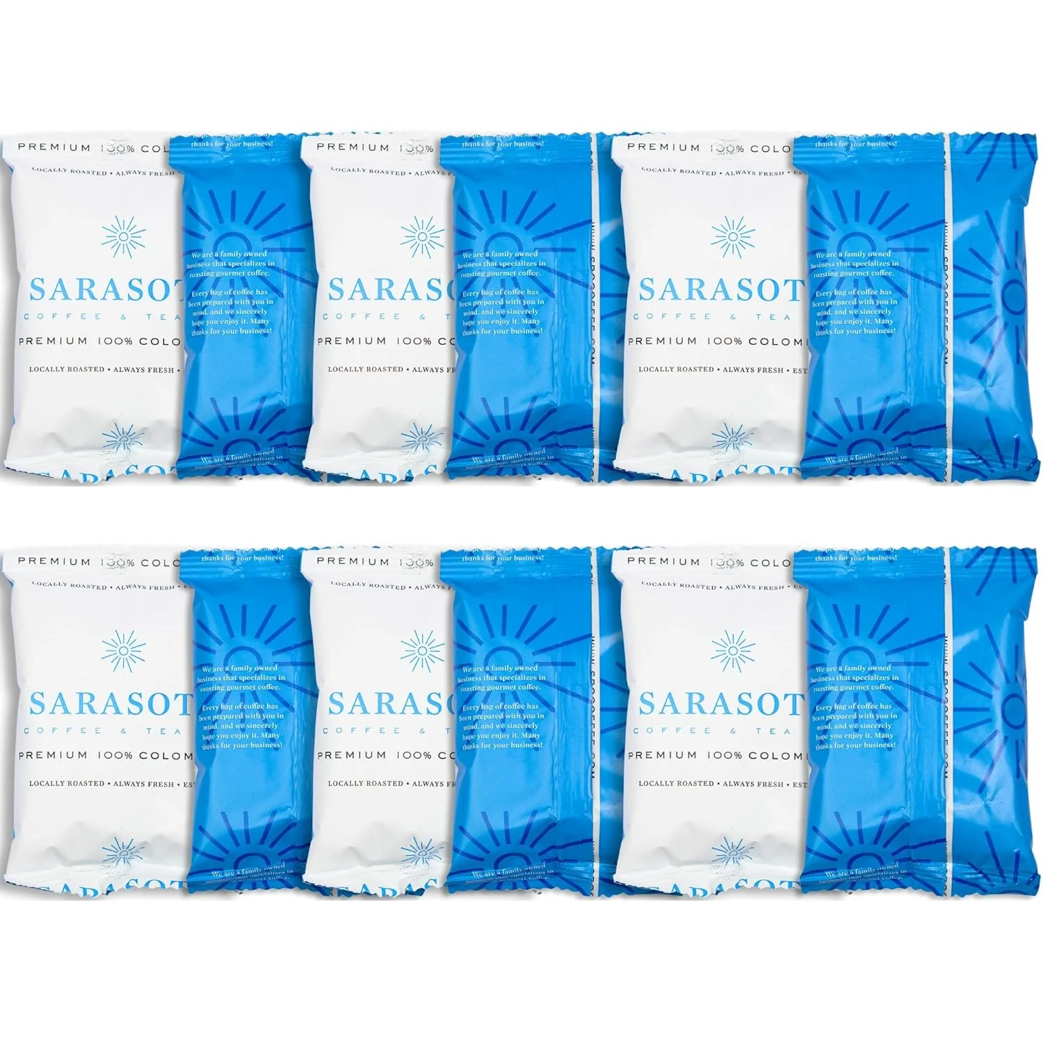 Solid Colombian Medium Roast Ground Coffee Packets High-Grade