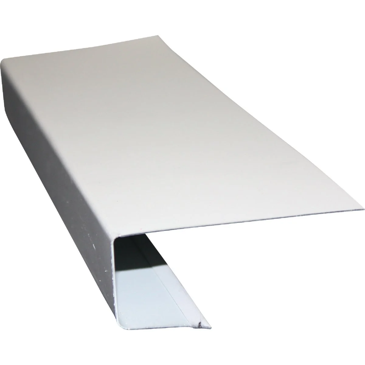 Authentic Klauer C Galvanized Steel Roof Edge Flashing with Hems White Advanced