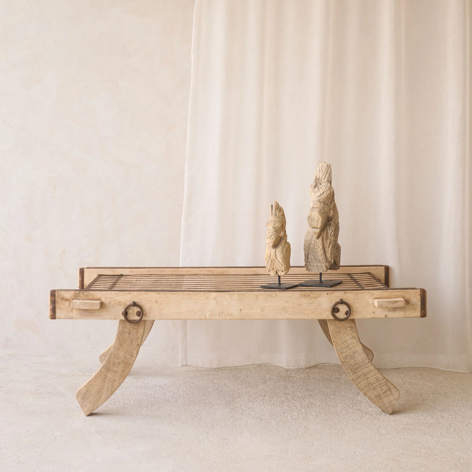 Soft Vintage Teak Camel Cart Superior