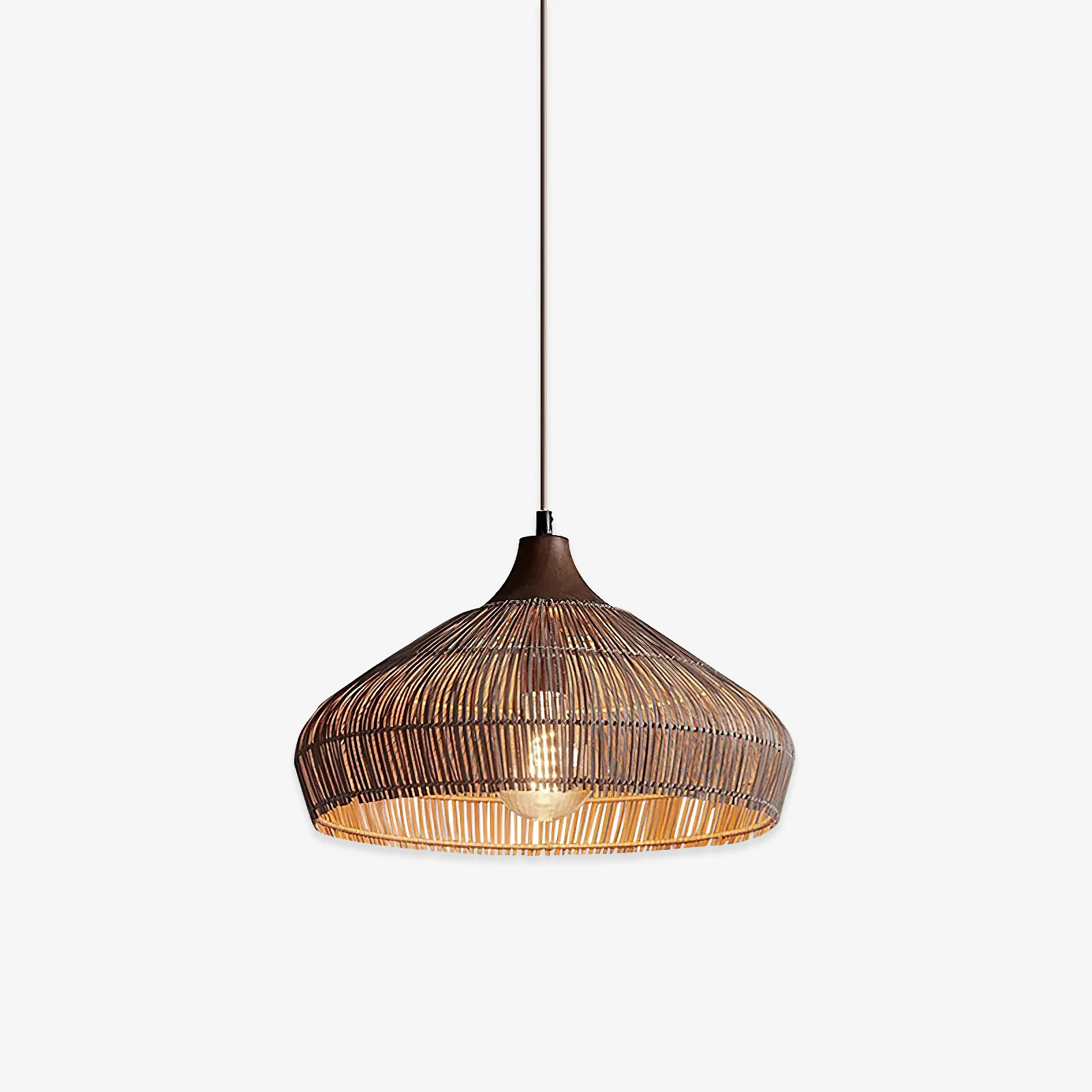 Traditional Farmhouse Rattan Pendant Light Consistent