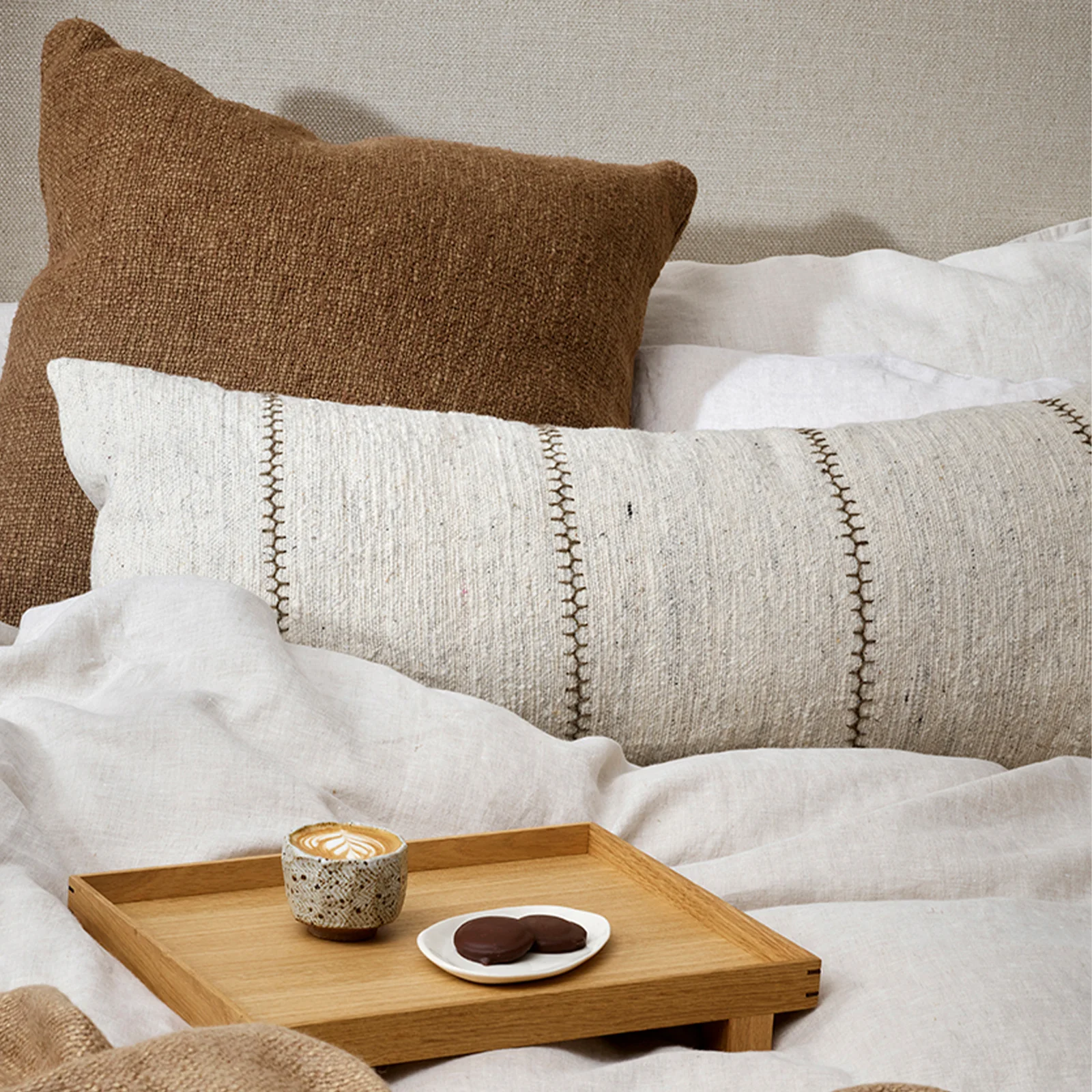 Modern Kalahari Lumbar Cushion Ecru 40 x 90cm Carefully Designed