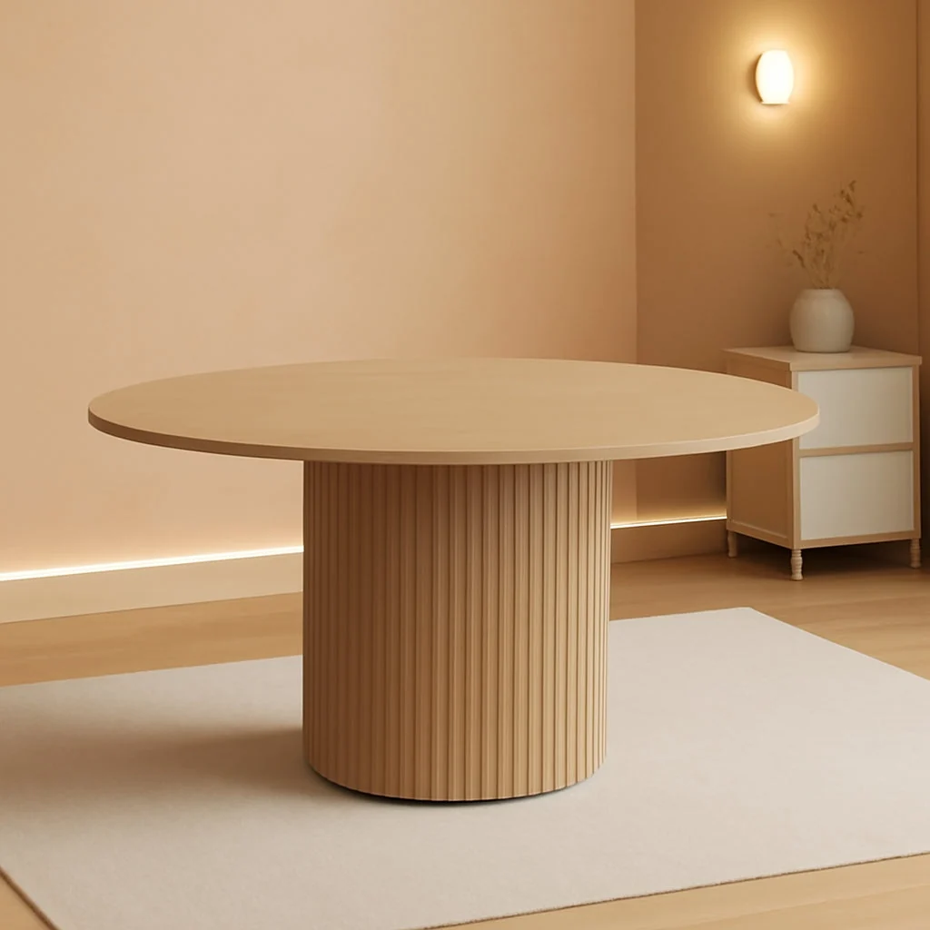 Excellent 47 Inch Circular Dining Table Farmhouse Style Pedestal Professional