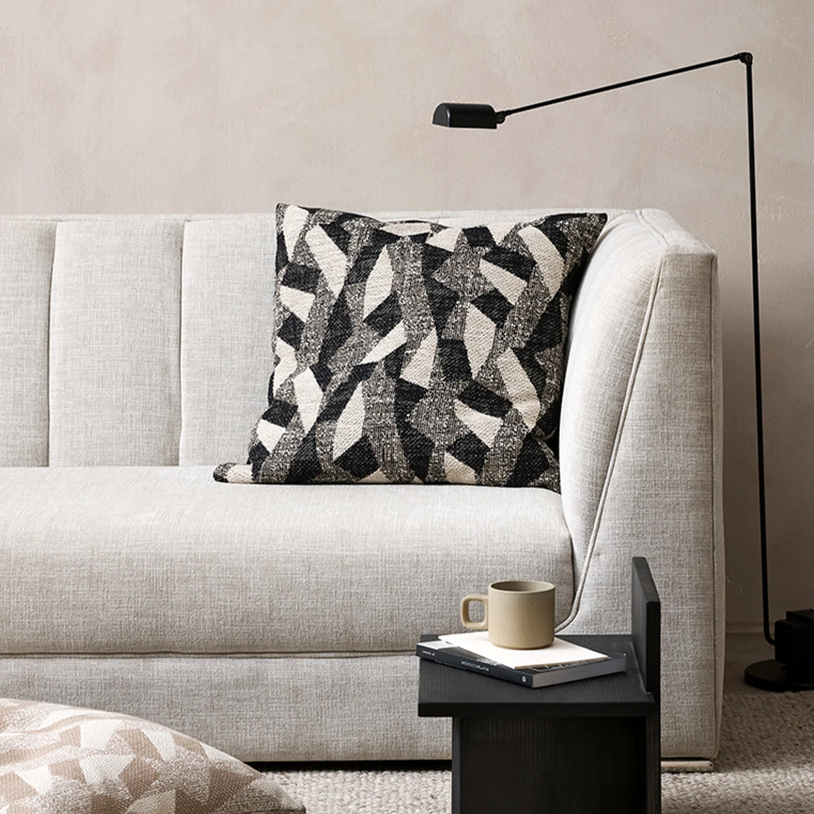 Prestigious Oscari Cushion Black 55 x 55cm Trendy