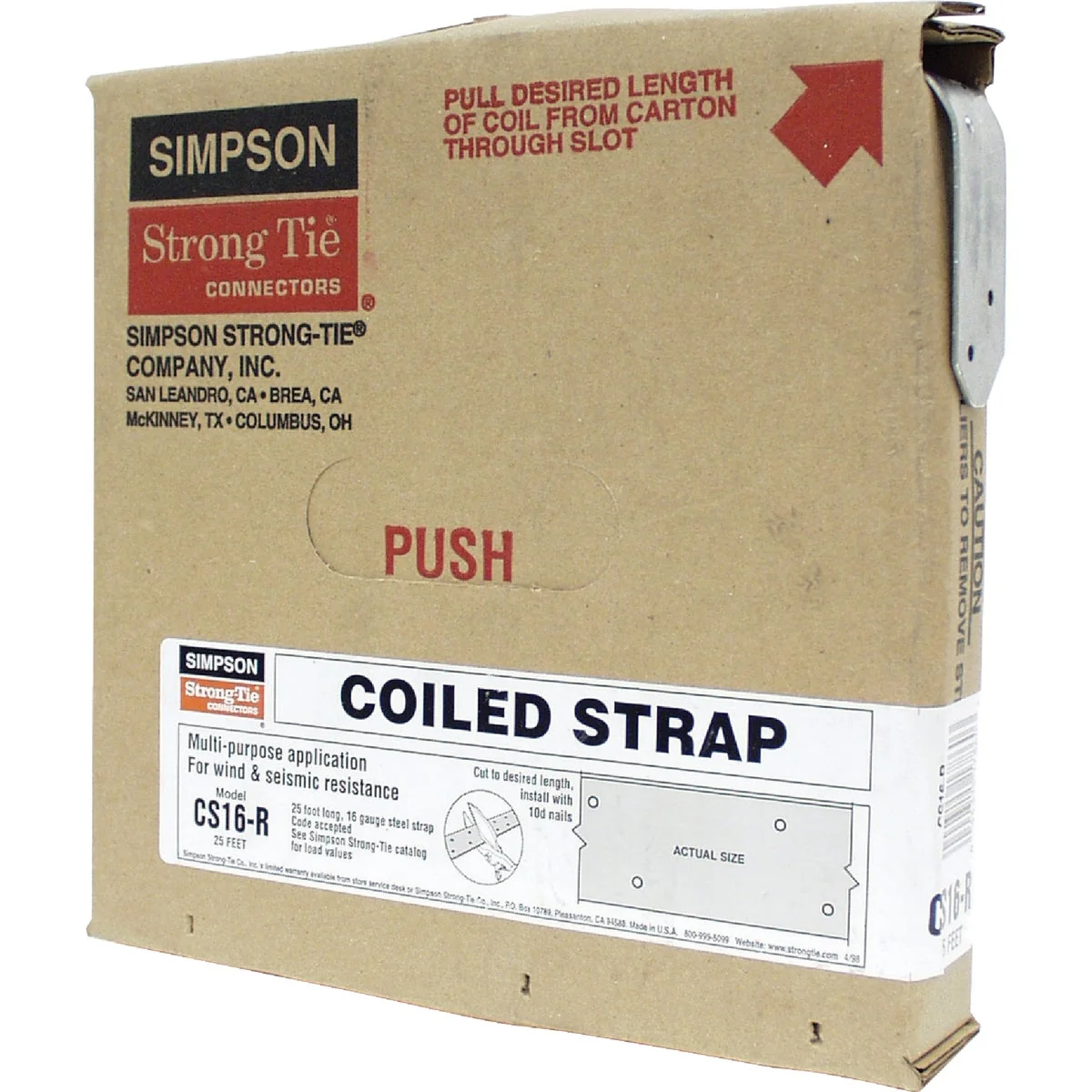 High-End Simpson Strong-Tie 1-1 4 in. x 25 ft. Galvanized Steel 16 Gauge Coiled Strapping Pure