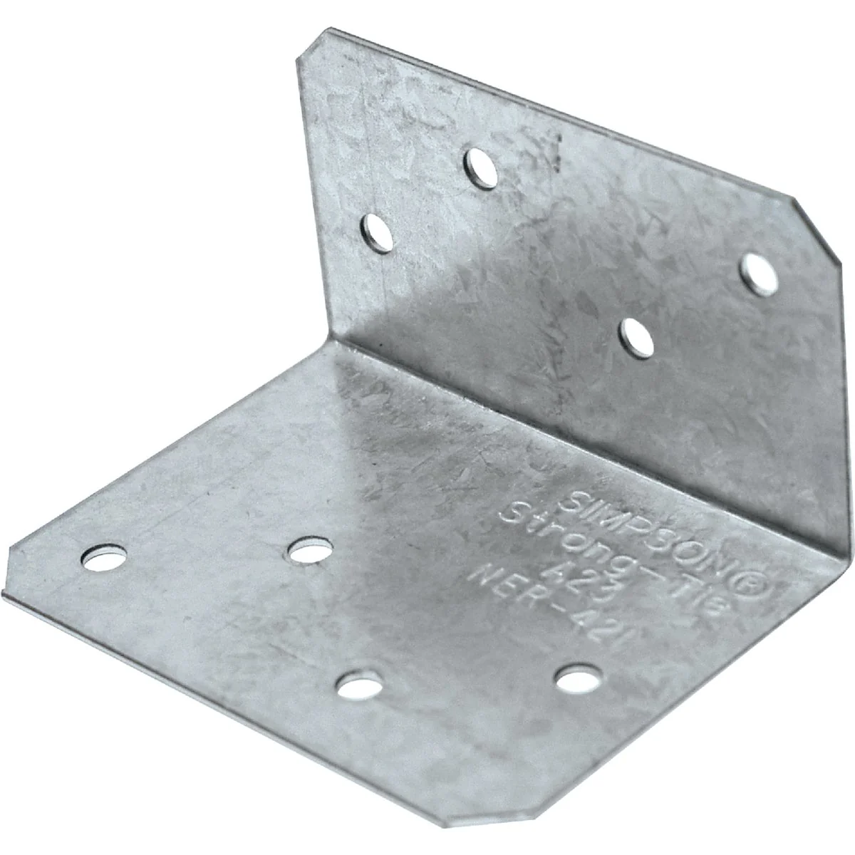 Authentic Simpson Strong-Tie 2 In. x 1-1 2 In. x 2-3 4 In. Galvanized Steel 18 ga Reinforcing Angle Traditional