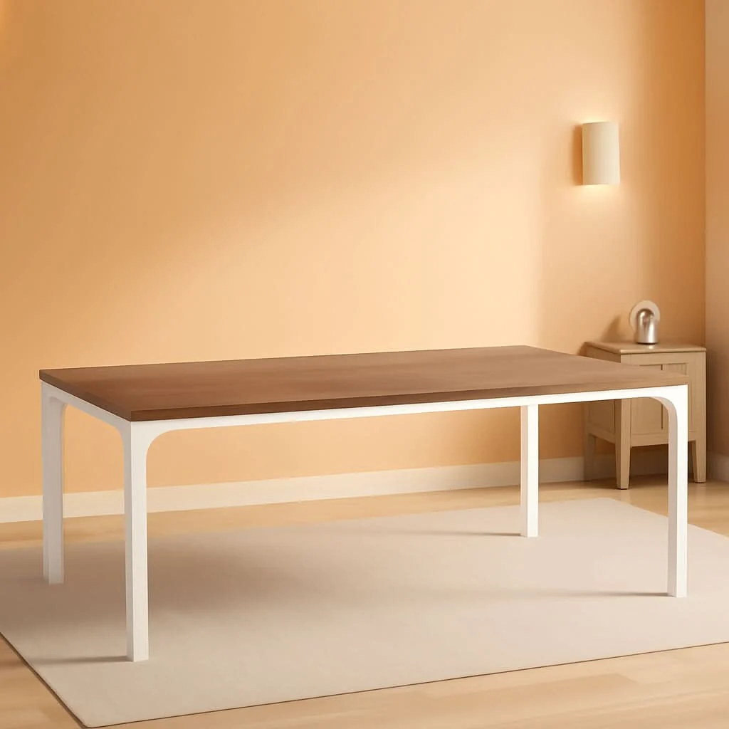Quality 78 Inch Rustic Wood Dining Table Rectangular For Kitchen Secure