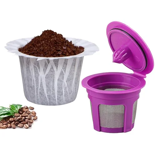 Green 300 Count Paper Coffee Filters with 1 Reusable K Cup for Keurig Single Serve 1.0 and 2.0 Artisan