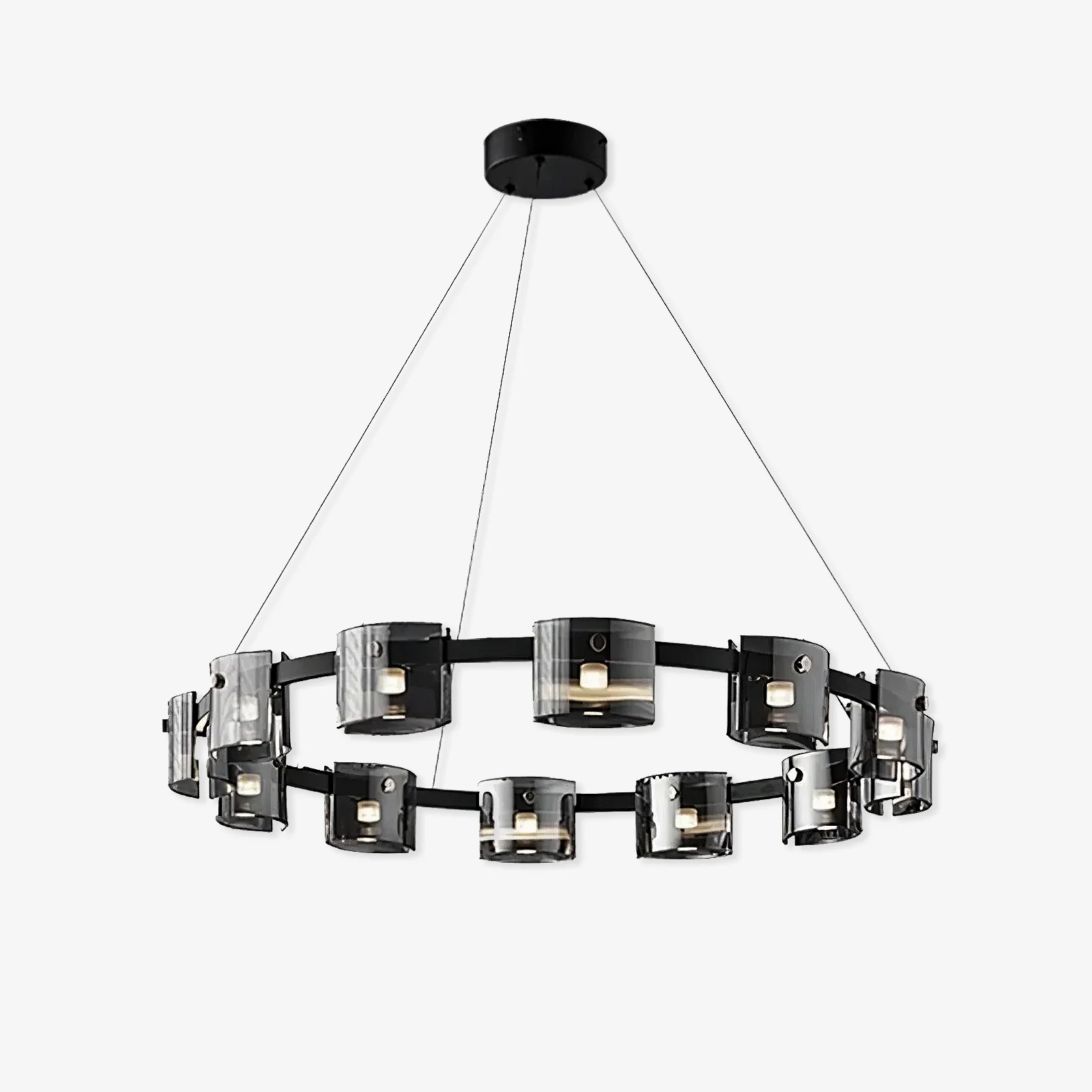 Relaxed Scandinavian Square Chandelier Crafted