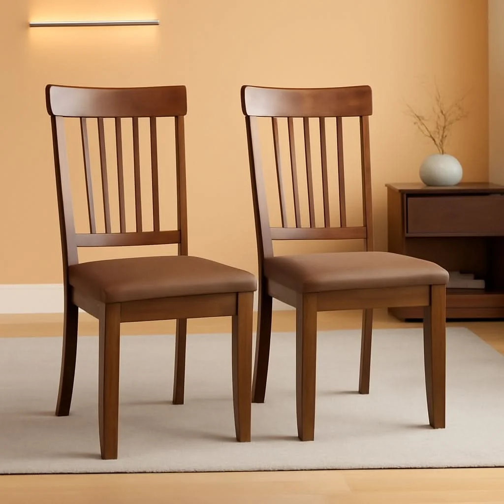 Convenient Berringer 18 Inch Rustic Dining Chair Set With Cushions Brown Excellent