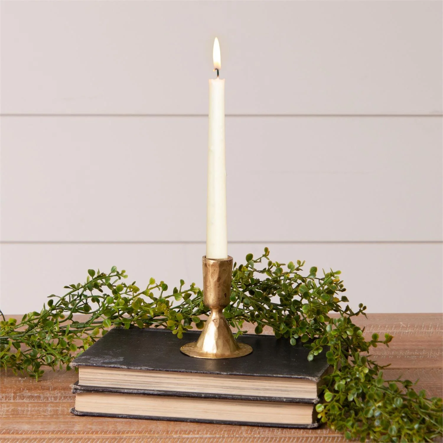 Contemporary Gold Hammered Iron Taper Candle Holder 3.5 High-Grade