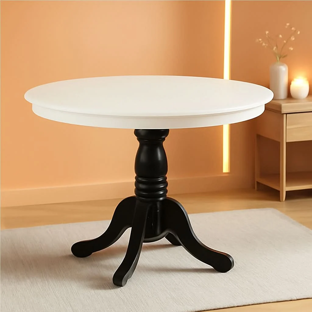 Unique Dining Table 42 Inch Round Top With Pedestal Base Leg Practical