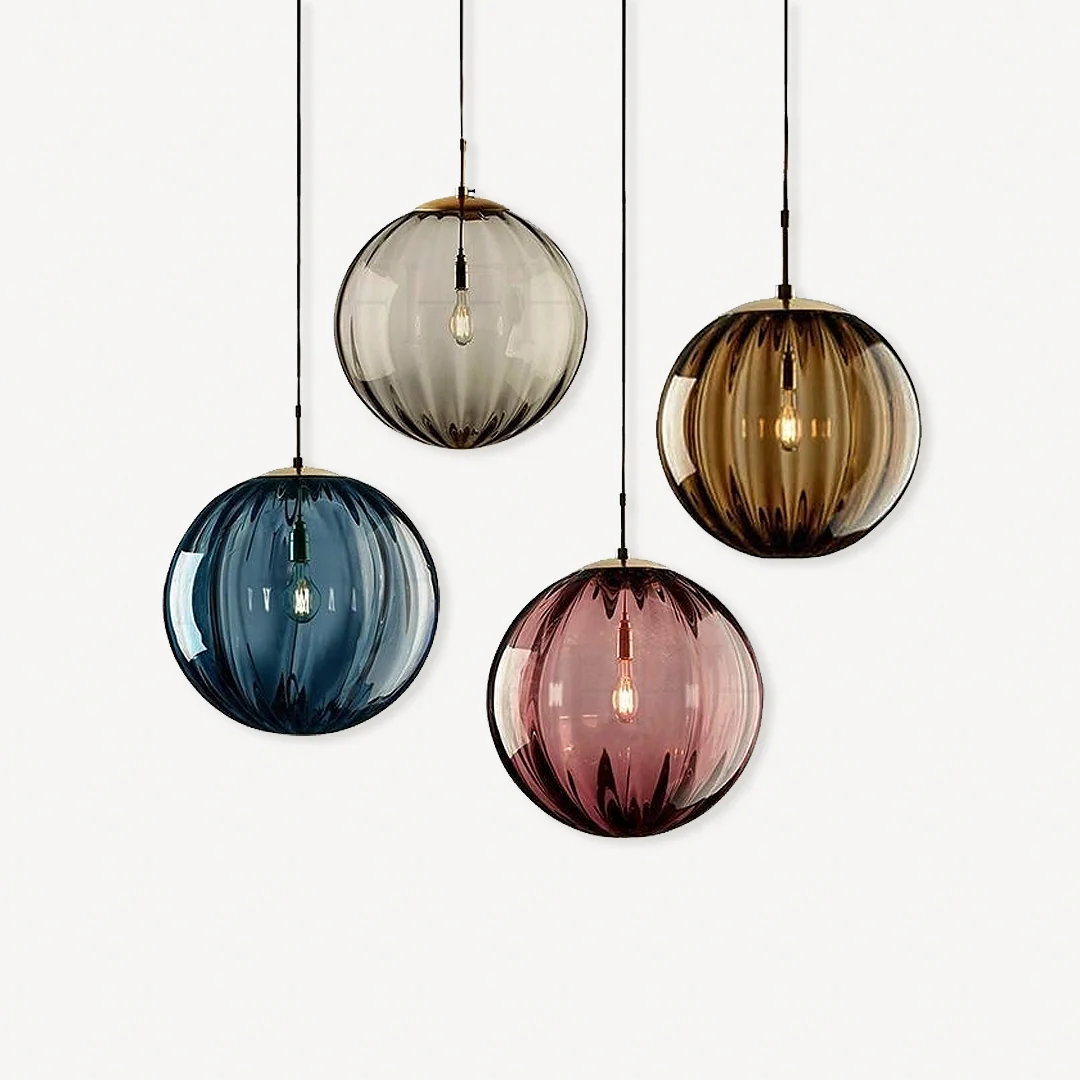 Exclusive Glass Ball Colored Pendant Light Original