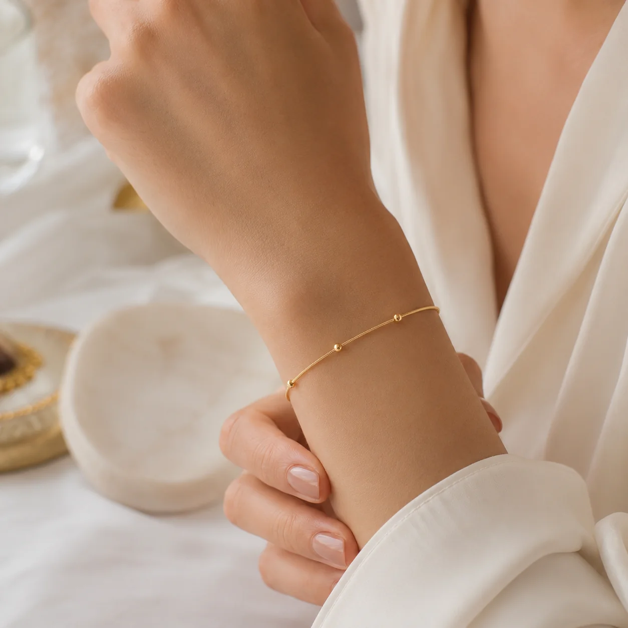 Efficient Waterproof Gold Stainless Steel Chain Bracelets Smart