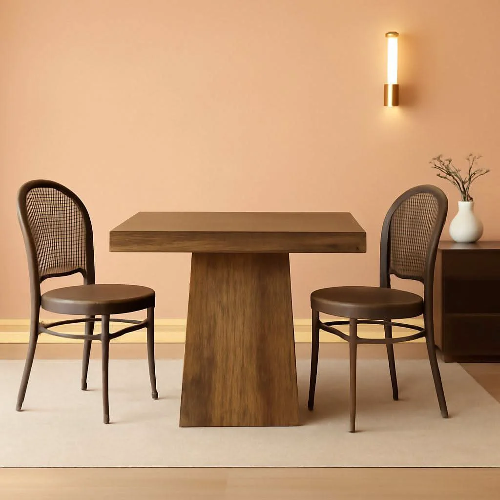 Clean Walnut 31 5 Inch Farmhouse Dining Table For Small Spaces Modern