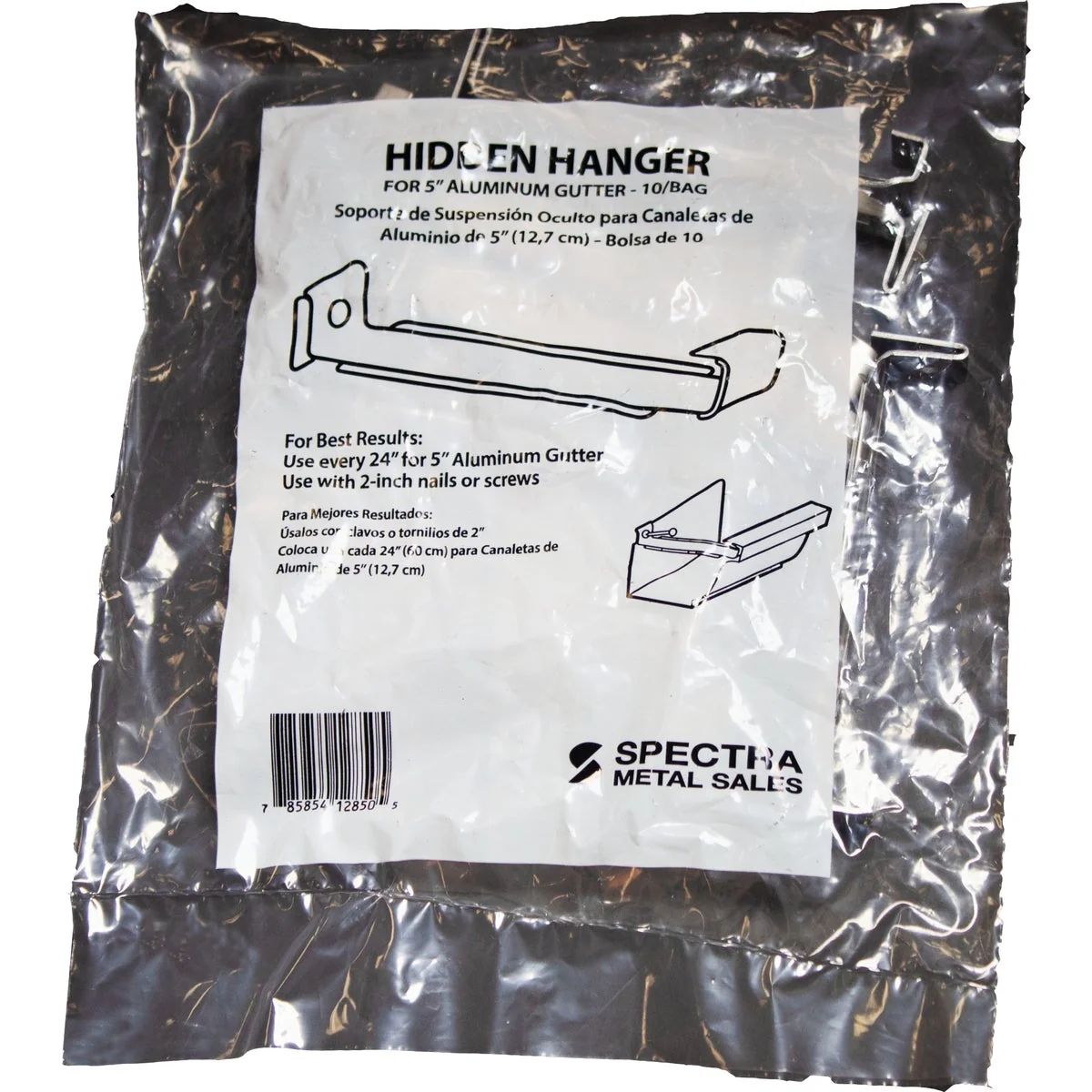First-Class Spectra Metals K Style Aluminum Hidden Gutter Hanger Bracket 10-Pack Healthy