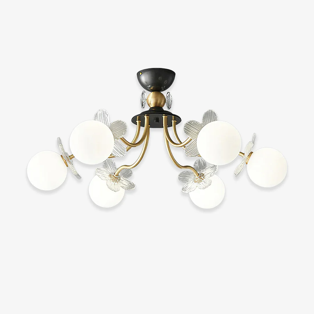 Relaxed Blossom Flower Glass Chandelier Outstanding