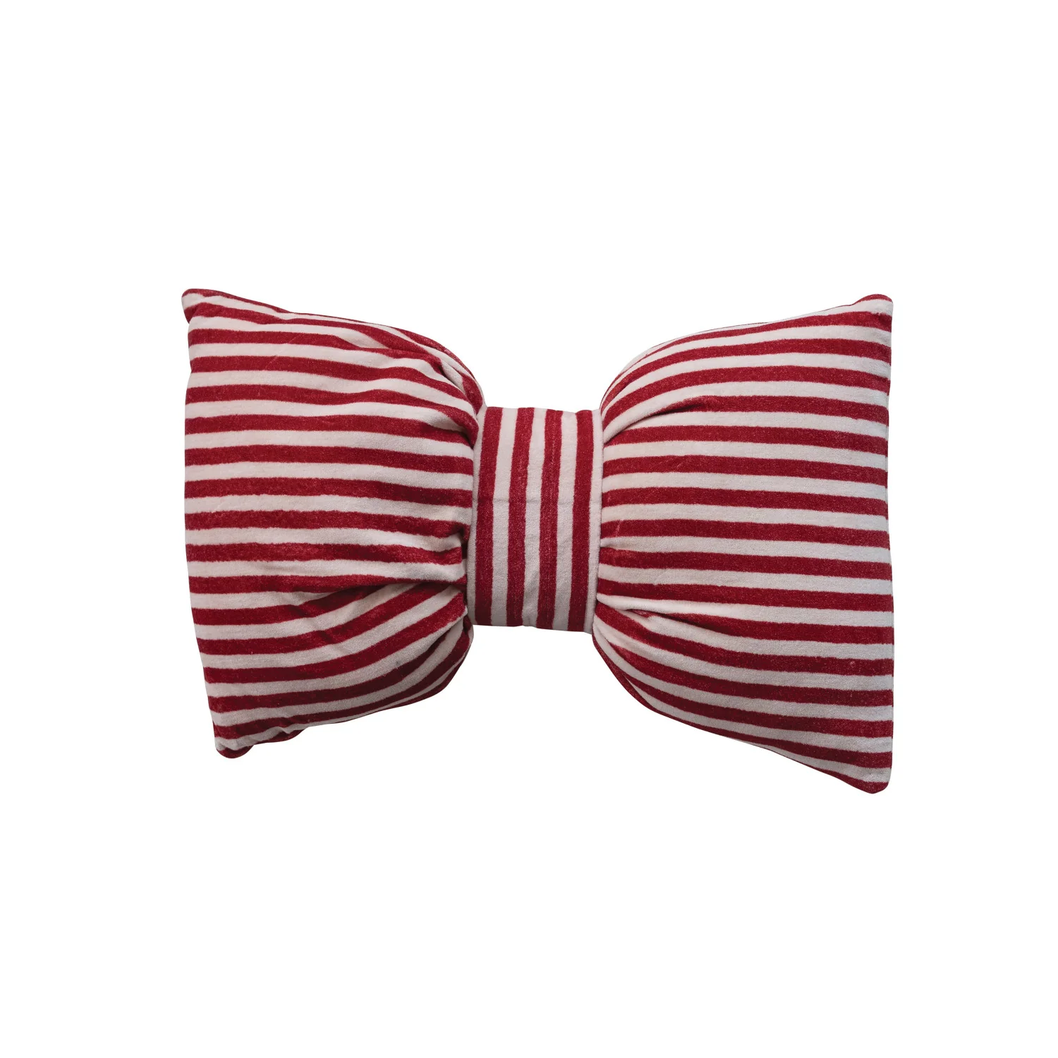 Excellent Red Cream Striped Bow Pillow Quality