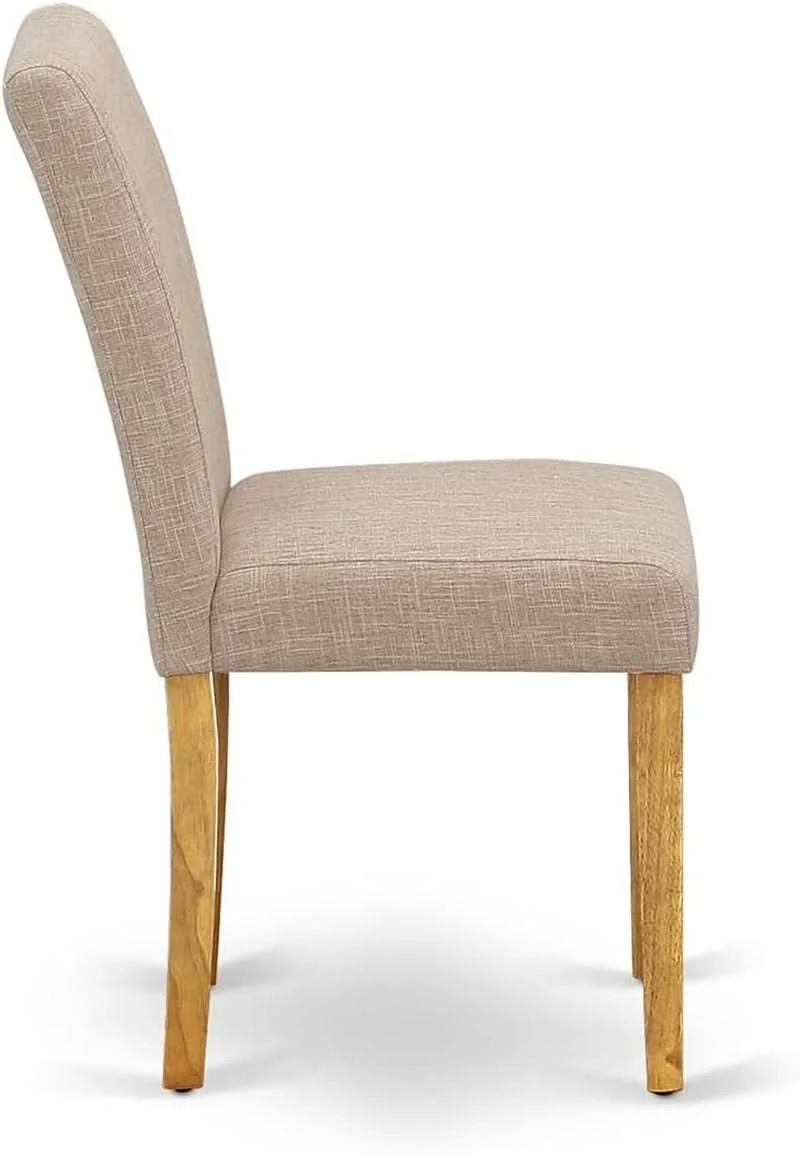 Artisan Abbott Parson Dining Chairs Light Tan Linen Set of 2 Soft