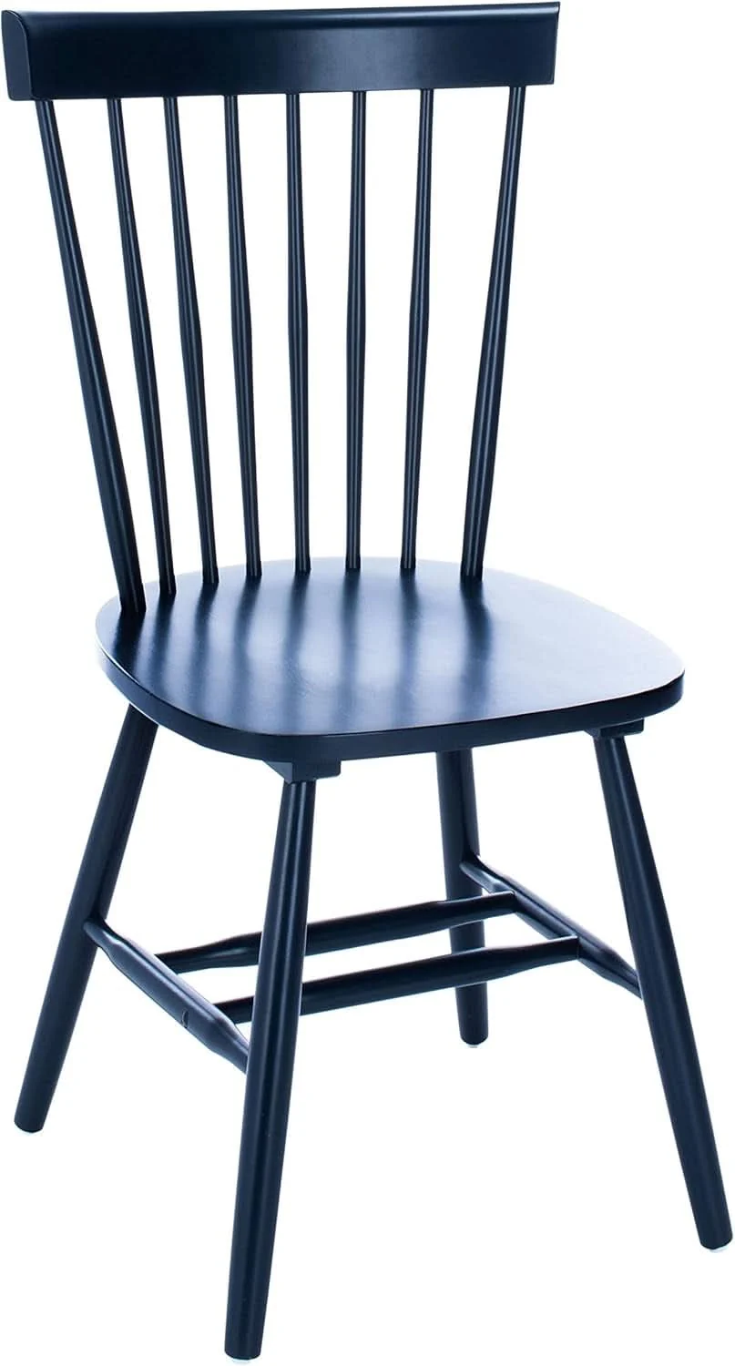 Exclusive Navy Blue Windsor Spindle Solid Wood Dining Chair Set Of 2 Verified