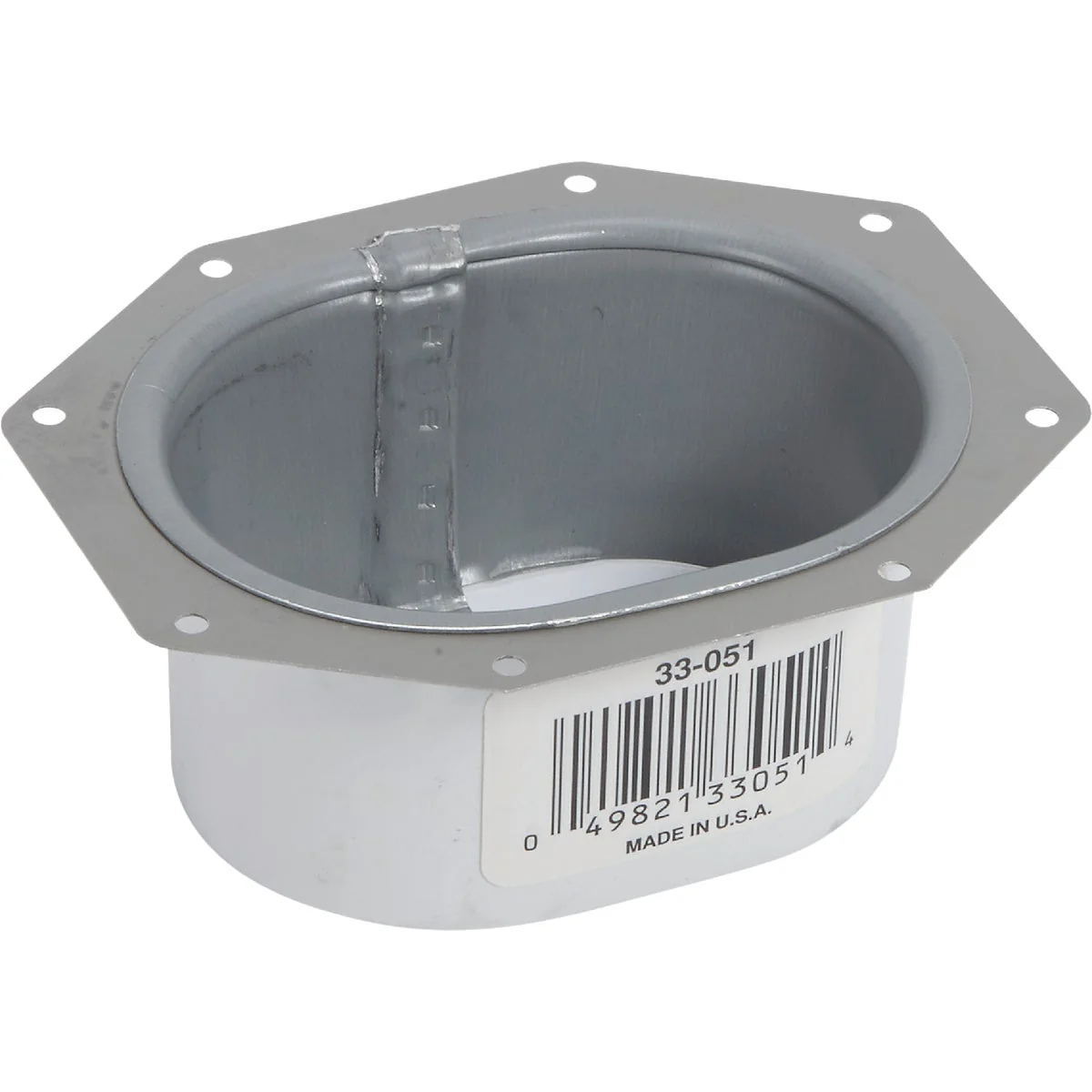 Innovative Amerimax 2 In. x 3 In. Galvanized White K Style Downspout C-Outlet High-Grade