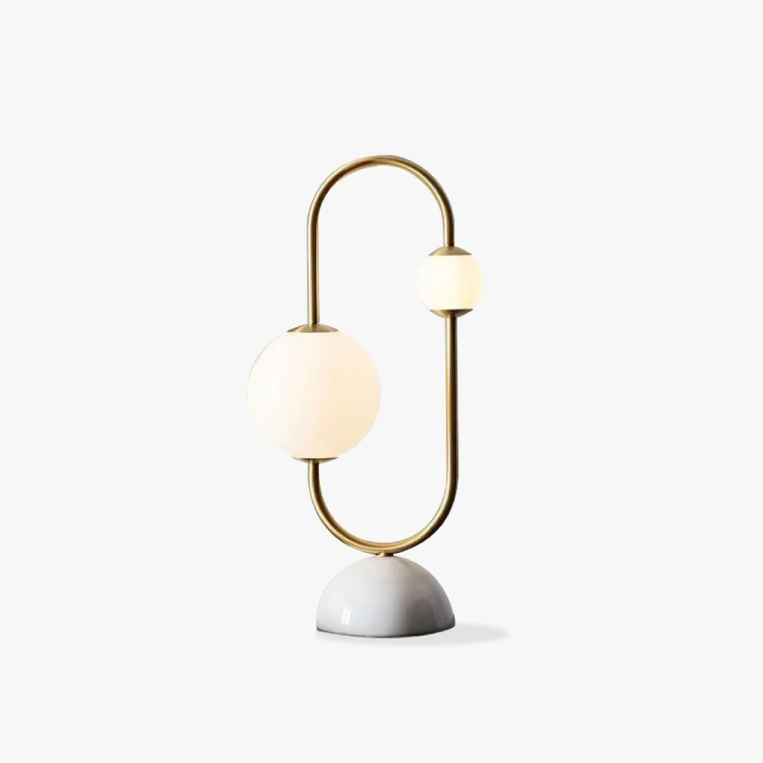 Superior Nordic Double Bead Table Lamp Lightweight