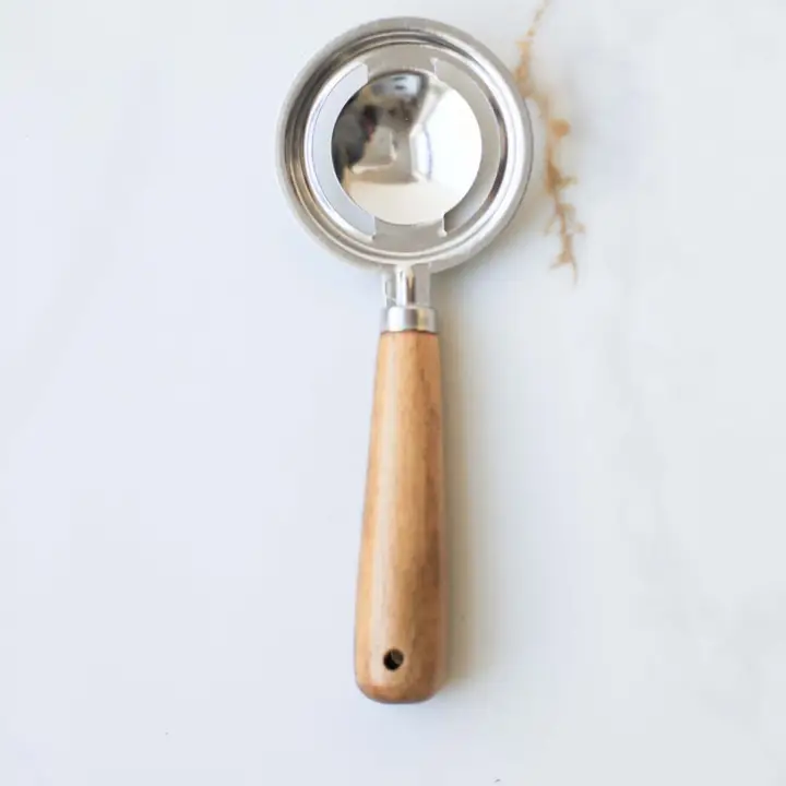 Excellent Wood Handle Stainless Steel Egg Separator Functional
