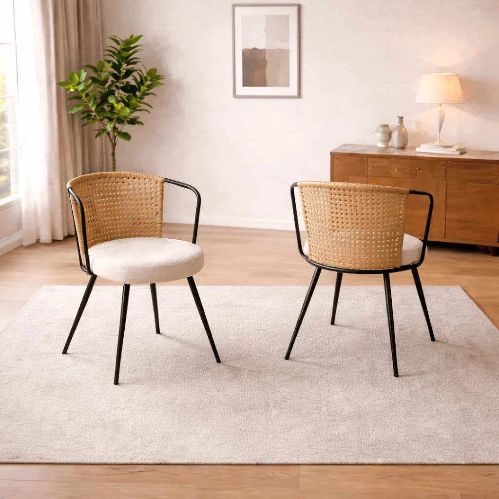 Soft 47 -63 Extendable Dining Table Set with 4 Upholstered Chairs Storage Detailed